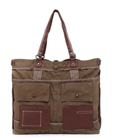 Tsd Brand Lake Toya Canvas Tote Bag In Olive