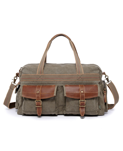 Tsd Brand Turtle Ridge Canvas Duffel Bag In Olive