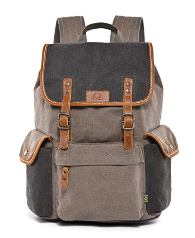 Tsd Brand Mountain Wood Canvas Backpack In Gray