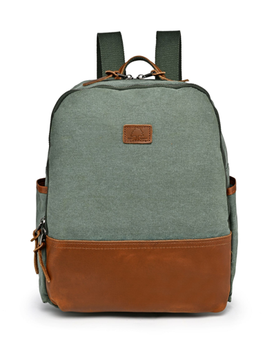 Tsd Brand Magnolia Hill Canvas Backpack In Teal