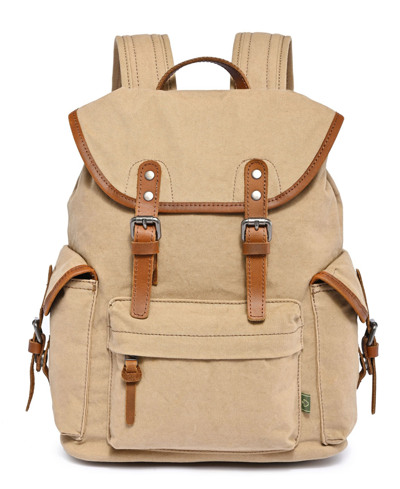 Tsd Brand Shady Cove Canvas Backpack In Khaki