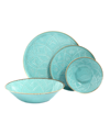 Porland Christina Seasons 4-piece Place Setting Set In Turquoise