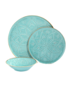 Porland Christina Seasons 3-piece Place Setting Set In Turquoise