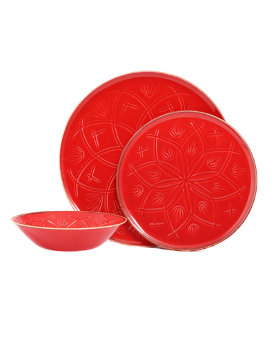 Porland Seasons 3-piece Place Setting Set In Red
