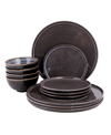 Porland Rock 12-piece Dinner Set In Brown