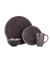 Porland Ethos Rock 4-piece Place Setting Set In Brown