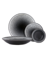 Porland Ethos Twilight 4-piece Place Setting Set In Gray