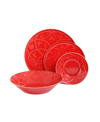 Porland Christina Seasons 4-piece Place Setting Set In Red