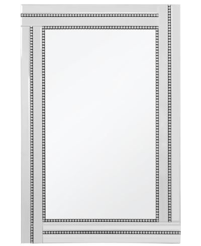 Camden Isle Princeton Beaded Frame Mirror In Silver-tone