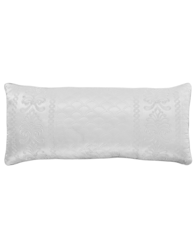 J Queen New York Lyndon Boudoir Decorative Pillow, 12" X 26" In White