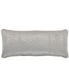 J Queen New York Lyndon Boudoir Decorative Pillow, 12" X 26" In Silver-tone