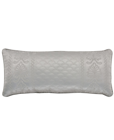 J Queen New York Lyndon Boudoir Decorative Pillow, 12" X 26" In Silver-tone