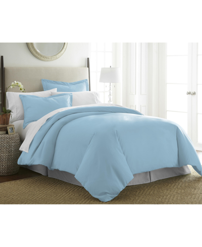 Pointehaven 525 Thread Count Duvet Cover Set, Full/queen In Sterling Blue