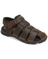 Rockport Darwyn Fisherman Mens Leather Slingback Slide Sandals In Brown Ii