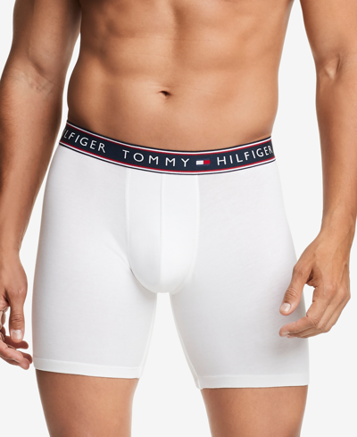 Tommy Hilfiger Men's 3-pk. Cotton Stretch Moisture-wicking Boxer Briefs In White