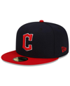 New Era Big Boys  Navy And Red Cleveland Guardians Authentic Collection On-field Home Logo 59fifty Fi In Navy/red