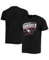 JUNK FOOD MEN'S BLACK ARIZONA CARDINALS THROWBACK T-SHIRT