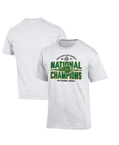 Champion Men's  White Ndsu Bison 2021 Fcs Football National S Locker Room T-shirt