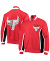 Mitchell & Ness Chicago Bulls Red  Hardwood Classics 75th Anniversary Authentic Warmup Full-snap Jack In Red