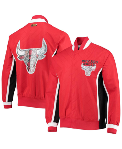 Mitchell & Ness Chicago Bulls Red  Hardwood Classics 75th Anniversary Authentic Warmup Full-snap Jack