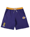 PROFILE MEN'S LEBRON JAMES PURPLE LOS ANGELES LAKERS BIG AND TALL FRENCH TERRY NAME & NUMBER SHORTS