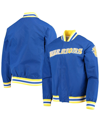 Mitchell & Ness Golden State Warriors Royal  Hardwood Classics 75th Anniversary Authentic Warmup Full In Royal