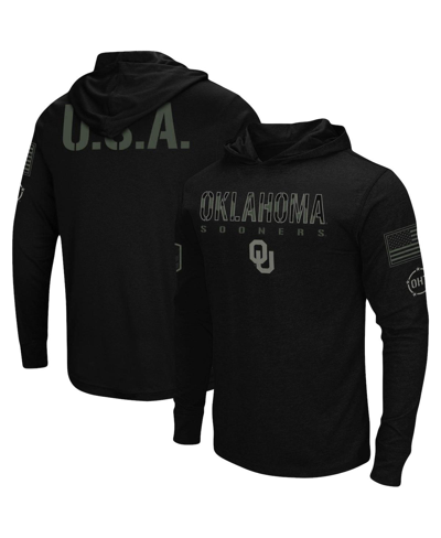 Colosseum Boys Youth  Black Oklahoma Sooners Oht Military-inspired Appreciation Tango Long Sleeve Hoo