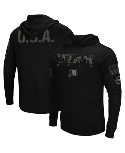 Colosseum Men's Black Utah Utes Oht Military-inspired Appreciation Hoodie Long Sleeve T-shirt