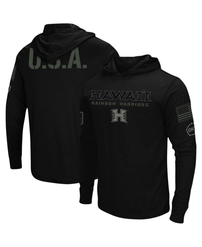 Colosseum Men's Black Hawaii Warriors Oht Military-inspired Appreciation Hoodie Long Sleeve T-shirt