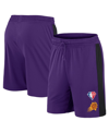 FANATICS MEN'S PURPLE PHOENIX SUNS 75TH ANNIVERSARY DOWNTOWN PERFORMANCE PRACTICE SHORTS