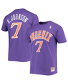 MITCHELL & NESS MEN'S KEVIN JOHNSON PURPLE PHOENIX SUNS HARDWOOD CLASSICS STITCH NAME AND NUMBER T-SHIRT