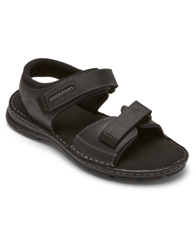 Rockport Men's Darwyn Quarter Strap Sandals Men's Shoes In Black Ii