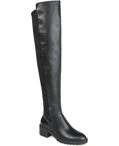 Journee Collection Women's Aryia Wide Calf Boots In Black