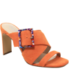 Charles By Charles David Gleam Block Heel In Orange In Mango Polyester