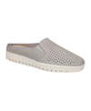 Bella Vita Refresh Womens Leather Slip-on Mules In Grey Leather