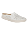 Bella Vita Refresh Womens Leather Slip-on Mules In White Leather