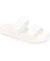 Kenneth Cole New York Nova Two Band Slide  Womens Open Toe Slip On Slide Sandals In White