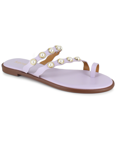 Kensie Women's Maltese Flat Sandals In Lavender