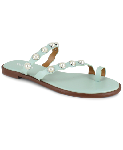 Kensie Women's Maltese Flat Sandals In Green