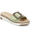 Sam Edelman Women's Ariane Platform Buckle Slide Sandals Women's Shoes In Pistachio Suede
