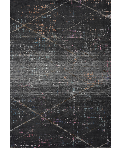 Lr Home Frenzy Abstract Fusion 5' X 7'6" Area Rug In Black