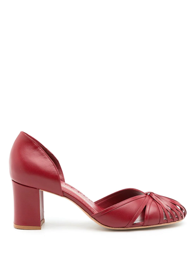 Sarah Chofakian Leathersarah Pumps In Red