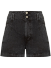 Isabel Marant Étoile Tihiana High Waist Denim Shorts In Black