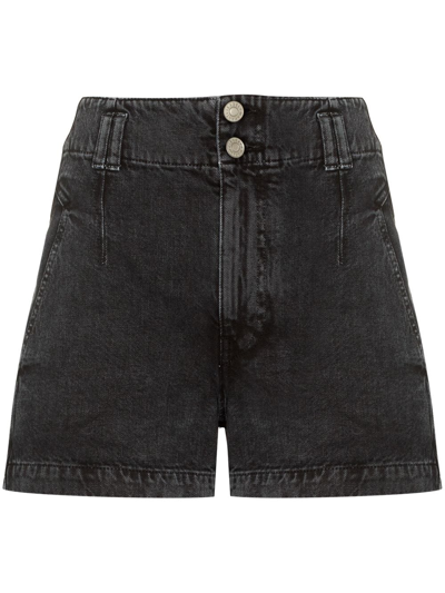 Isabel Marant Étoile Tihiana High Waist Denim Shorts In Black