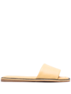 Brunello Cucinelli Bead-embellished Slip-on Sandals In Yellow