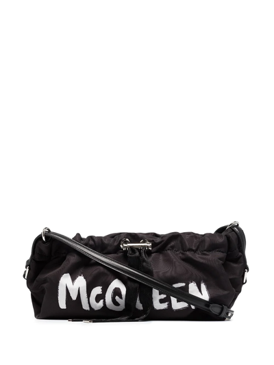 Alexander Mcqueen Mini Bundle Drawstring Crossbody Bag In Black