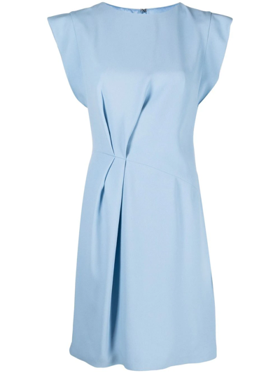 Alberta Ferretti Gathered Detailing Minidress In Blue