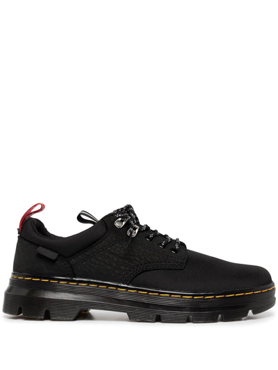 Dr. Martens Reeder Wyoming Leather Utility Shoes In Schwarz