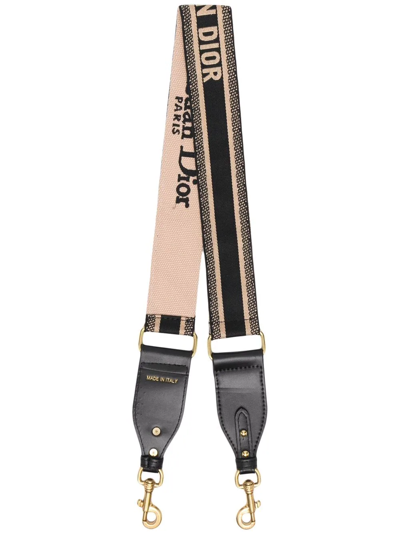 Pre-owned Dior 2020  Logo Jacquard Shoulder Strap In Neutrals