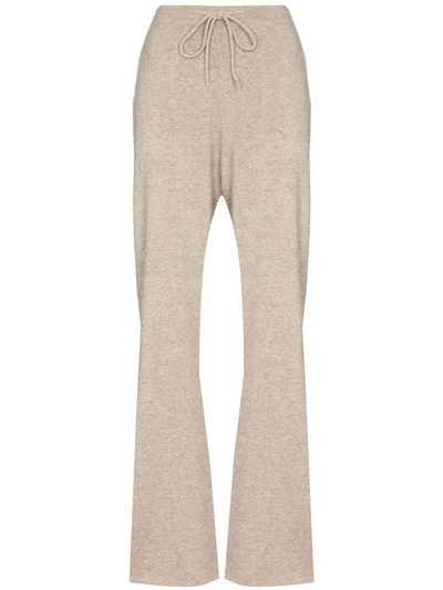 Extreme Cashmere No. 142 Run Cashmere Track Pants In Neutrals